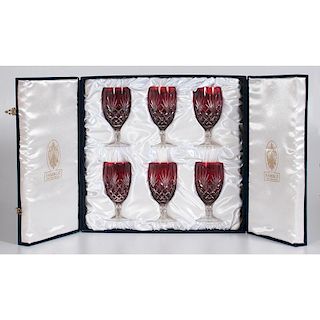 Faberge Ruby Crystal Goblets