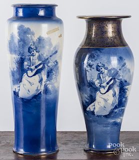 Two large Royal Doulton porcelain vases