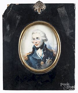 Miniature watercolor on ivory of Lord Nelson