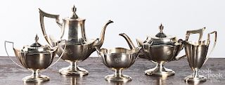 Gorham five-piece sterling silver tea service
