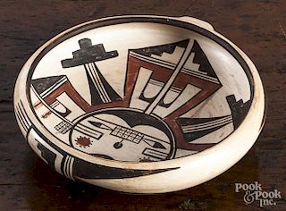 Hopi pottery bowl by Sadie Adams, 6 3/4'' dia.