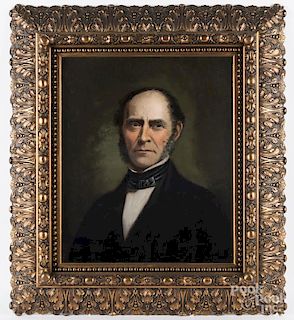 American oil on canvas portrait of a gentleman