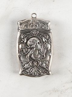 Gorham sterling silver art nouveau match safe