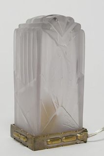 Hugues Art Deco Glass Table Lamp