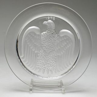 Lalique Bicentennial Crystal Collector Plate, 1976