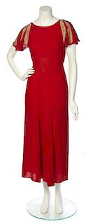 A Lanvin Red Crepe Dress,