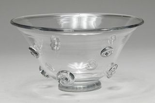 Steuben-Manner Lead Crystal "Spiral" Bowl