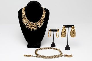 Woman's Gold-Tone Metal Costume Jewelry Group