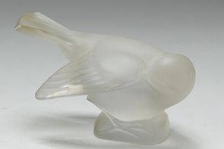 Lalique France Crystal Sparrow Figurine
