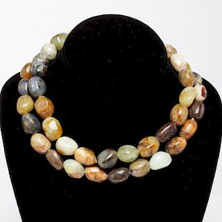 Kenneth J. Lane Layered Agate Necklace