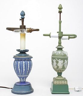 Wedgwood Jasperware Urn Lamps, 2