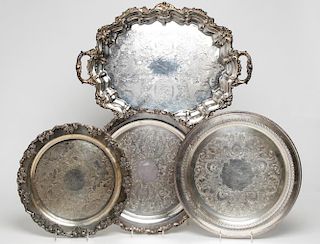 Silver-Plate Serving Trays, inc. Rogers, Vintage