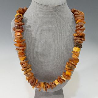 LARGE NATURAL BALTIC AMBER MILA NECKLACE