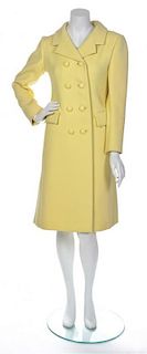 A Norman Norell Yellow Wool Coat,