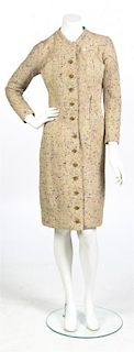 A Jacques Fath Donegal Tweed Coat,
