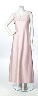 An Emanuelle Pink Silk Twill Gown,