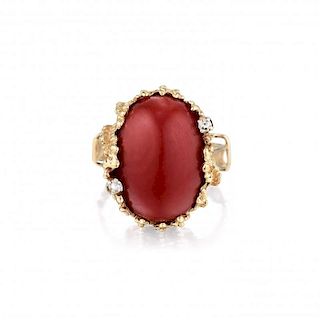 An Oxblood Coral ring