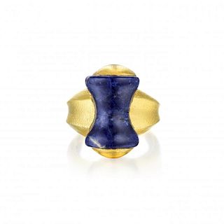 Ilias Lalaounis Sodalite and Gold Ring