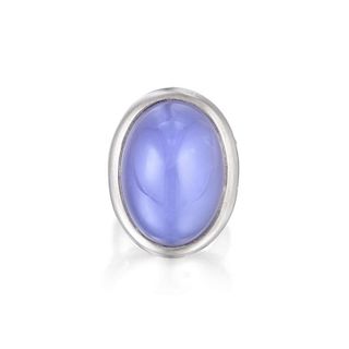 A Chalcedony and Diamond Ring