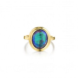 A Black Opal Ring