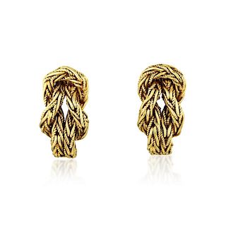 Buccellati Gold Knot Earrings
