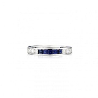 Tiffany & Co. Sapphire and Diamond Band Ring