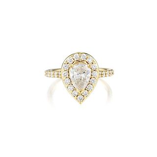 A Pear-Shaped Diamond Ring
