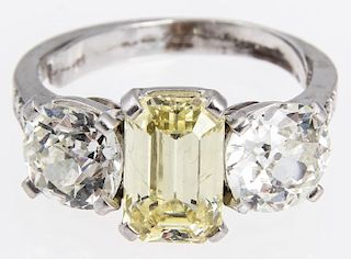 Ladies 14kt. White Gold Diamond Three Stone Ring