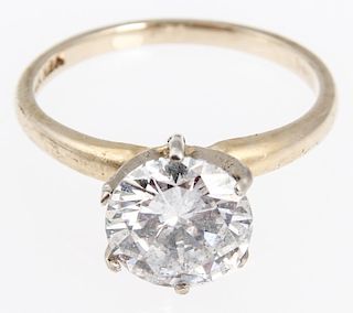 Ladies 14kt. Two Tone Solitaire Engagement Ring