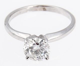 Ladies 14kt. White Gold Diamond Solitaire Ring