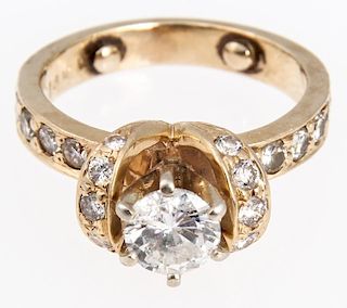 Ladies 14kt. Yellow Gold Diamond Ring