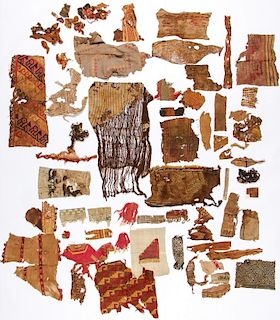 Large Study Group of Pre-Colombian Textile Fragments