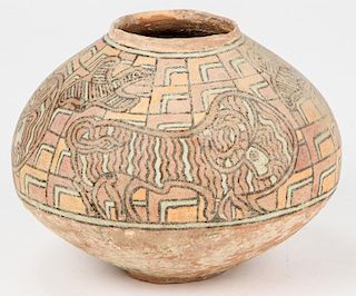 Ancient Indus Valley Terracotta Polychrome Vessel