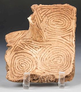 Taino Highly Incised Fresh Water Turtle Plastron (c. 1000-1500 AD)