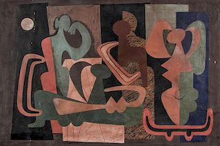 Mario Carreno (Cuban, 1913-1999) Abstract Painting, 1947