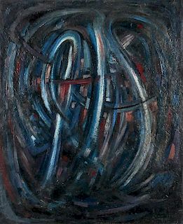 Domingo Ravenet (Cuban, 1905-1969) Abstract Oil Painting