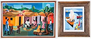 Yves Cameau (Haitian, 20th c.) 2 Paintings