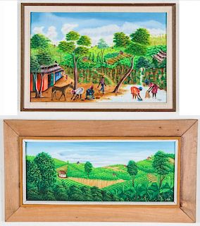 E. Blanc (Haitian, 20th c.) 2 Paintings