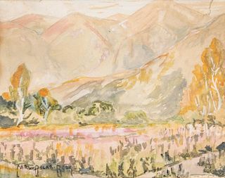 Attri. to Carl Oscar Borg (1879-1947) Landscape Watercolor Painting