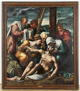 Manner of Bernard (Bernaert) Van Orley (Flemish/Dutch, c. 1488-1541) "The Lamentation"