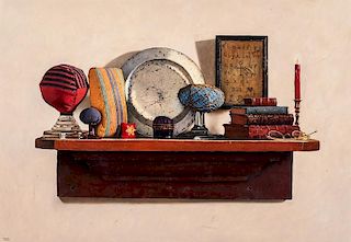 Robert Roark (American, 20th c.) "Antique Shelf "