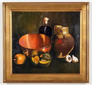 Peter Fraenkel (American, b. 1955) "Gourds and Copper Bowl"