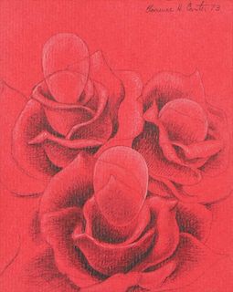 Clarence Holbrook Carter (1904-2000) "Roses", 1973