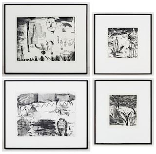 Tom Judd (20th c.) Group of 4 Framed Etchings