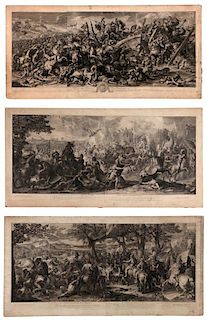 3 Engravings from "Les batailles d'Alexandre"