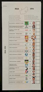 1994 South African Election Ballot