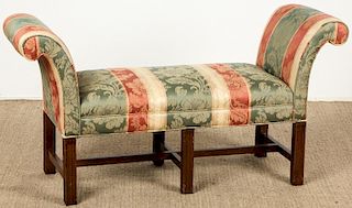 Silk Upholstered Bench