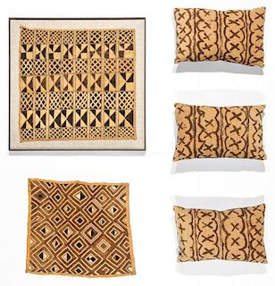 African Textile Lot with Kuba and Mud Cloth
