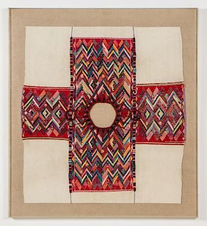 Beautifully Framed Huipile/Textile from Chichicastenango