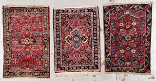 3 Semi-Antique Persian Hamadan Rugs